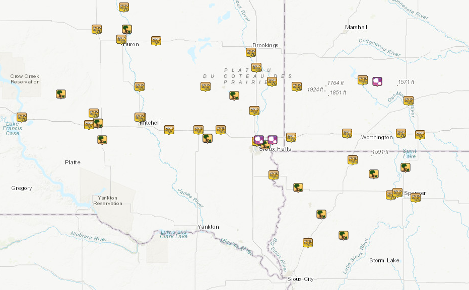 Map of Local Storm Reports