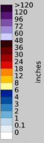 Color Scale for snowfall map