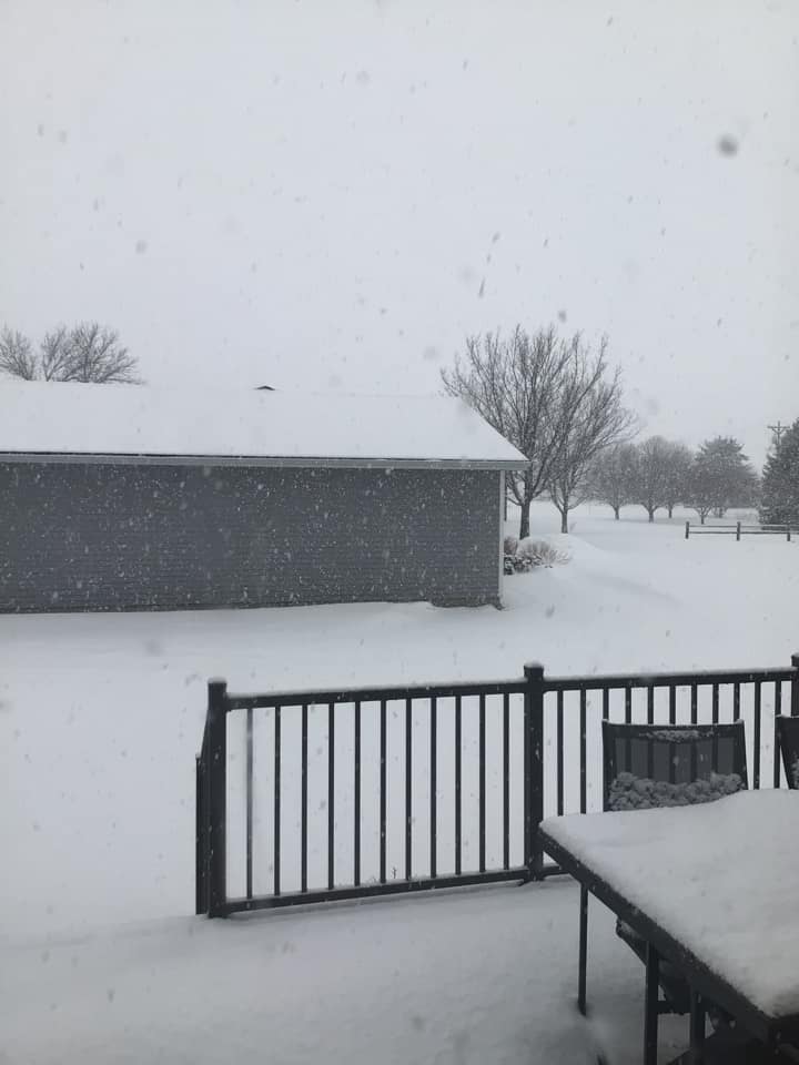 Snowfall in Menno South Dakota