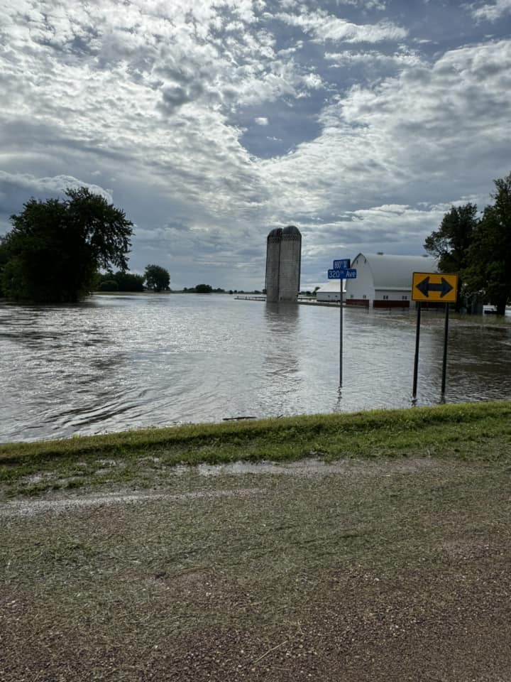 Photo of flooding in Brewster Minnesota