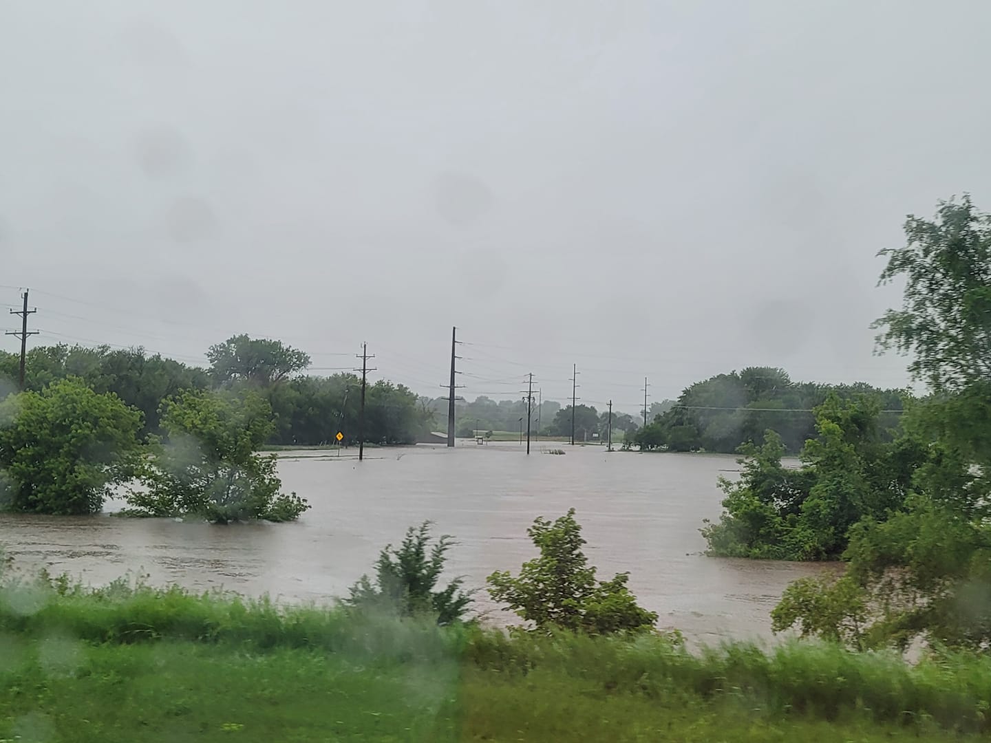 Photo of flooding at 12th Street and La Mesa in western Sioux Falls, SD