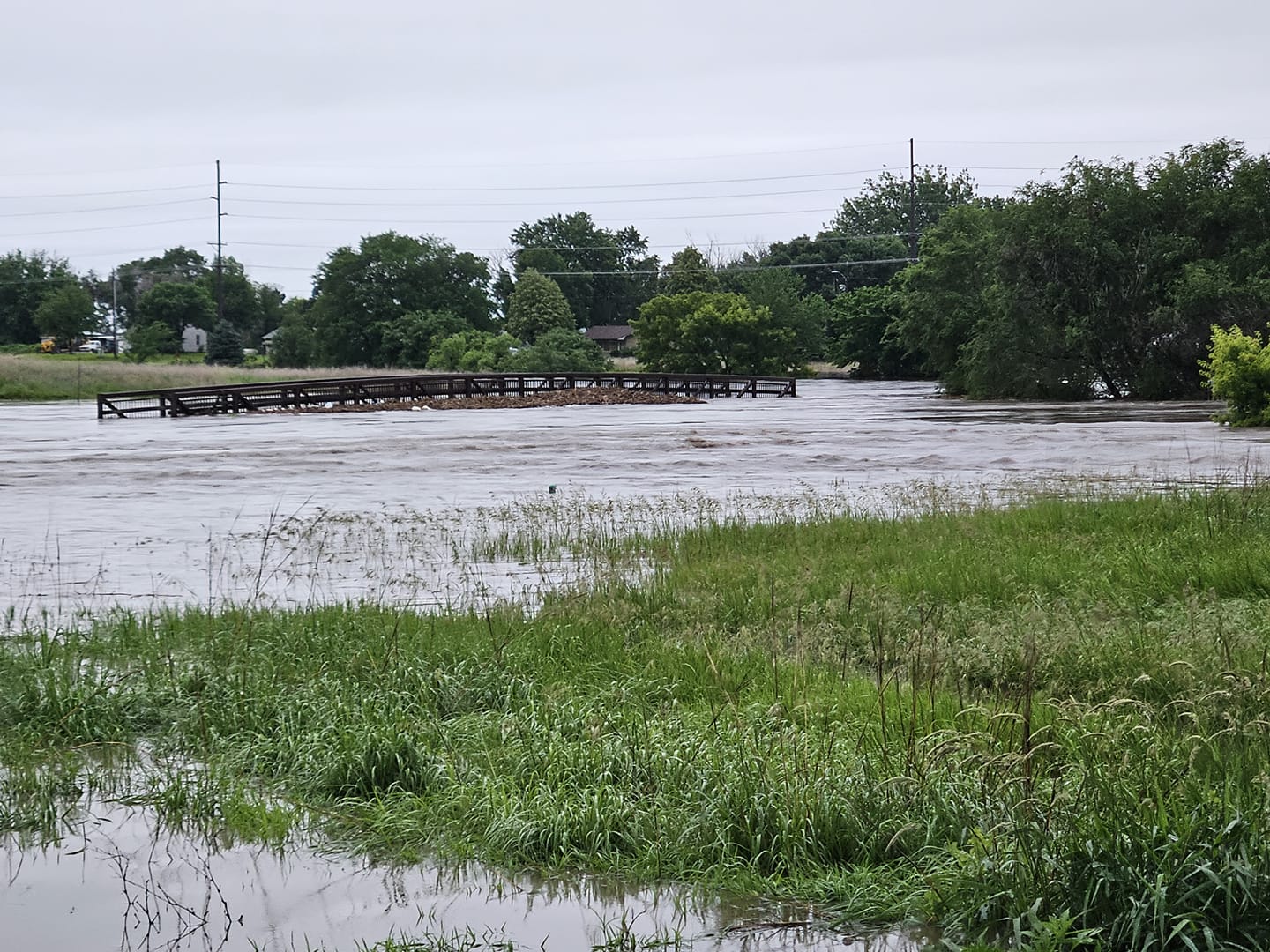 Photo of flooding at Legacy Park in Sioux Falls SD