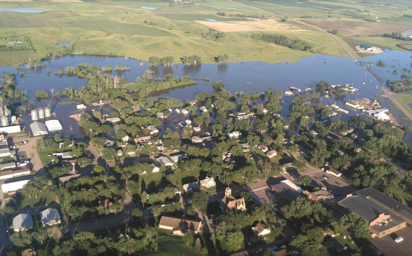 Photo of flooding near Montrose, SD