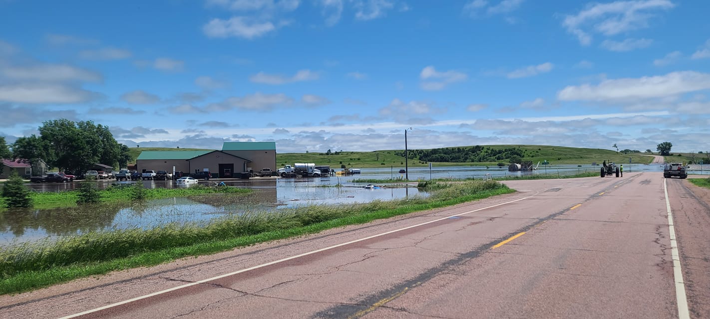 Photo of flooding near Montrose, SD