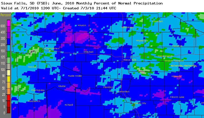 June 2010 Rainfall