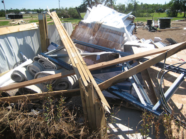 Morton building destroyed. 