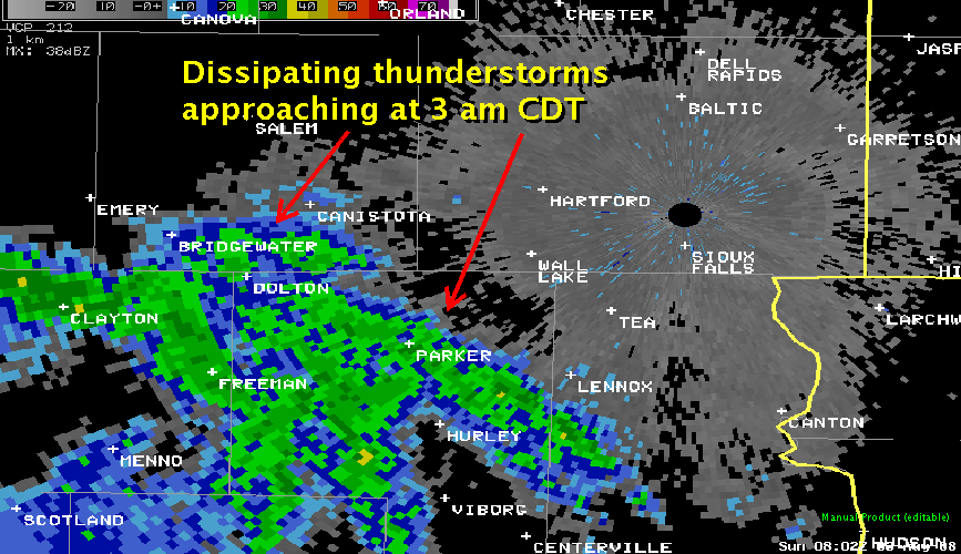 3am CDT radar reflectivity image