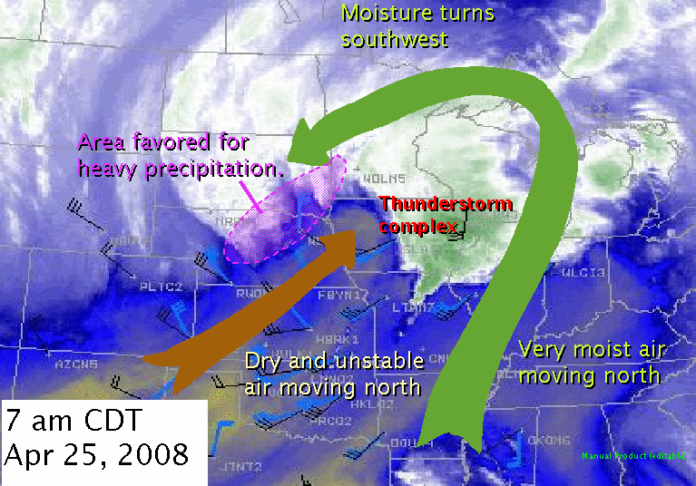 Water image from 7 am CDT, April 25