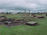 Homes destroyed by tornado in Manchester.