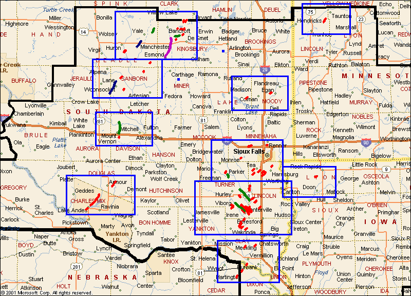 24 June 2003 Tornado Tracks