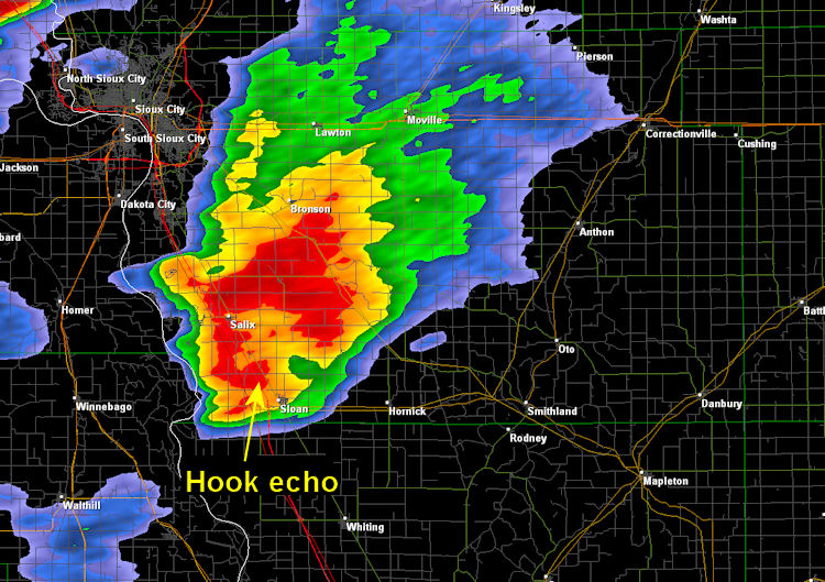 Radar picture from 6:20 pm CDT, October 4, 2013