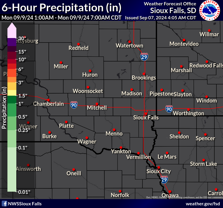 6-hour Rainfall Forecast