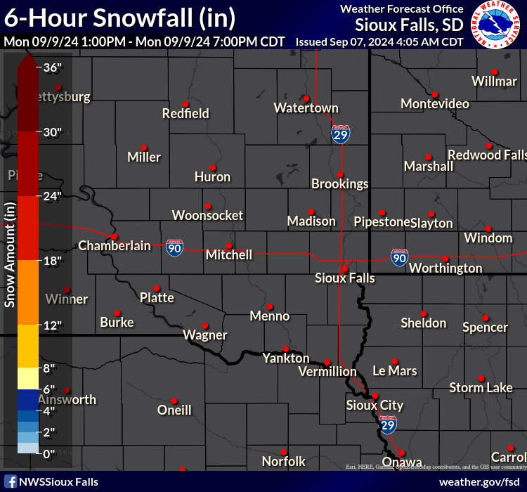 6-hour Snowfall Forecast