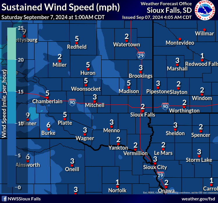 Forecast Sustained Wind Speed and Direction