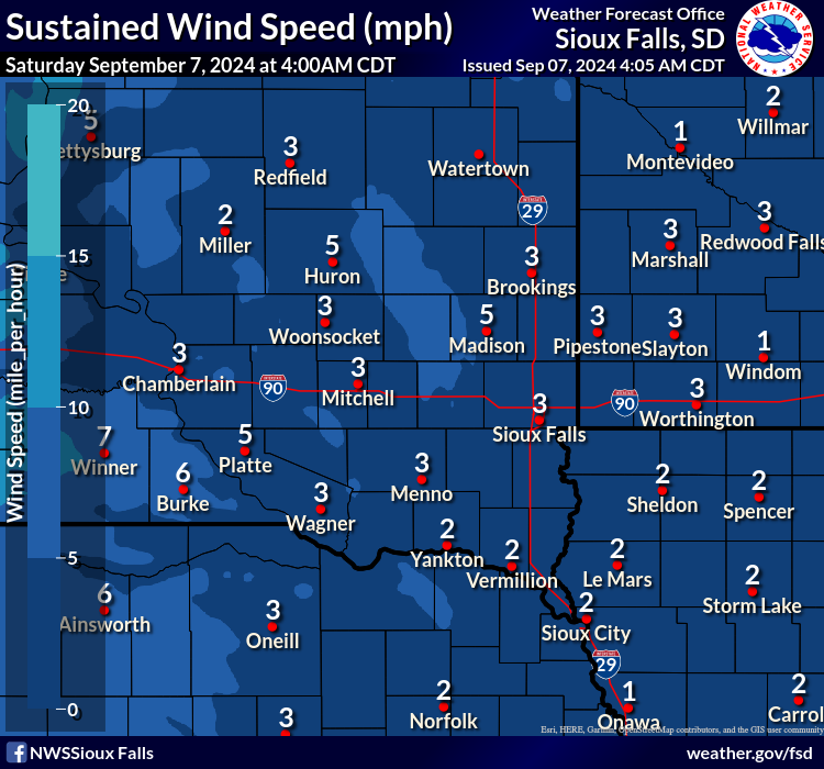 Forecast Sustained Wind Speed and Direction