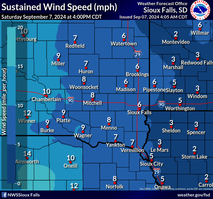 Forecast Sustained Wind Speed and Direction