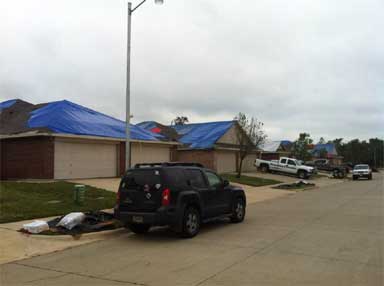 Tornado Damage in Arlington, Texas