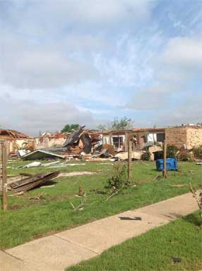 Tornado Damage in Lancaster, Texas