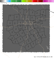 Thumbnail of an automatically generated image showing areas of convective available potential energy.