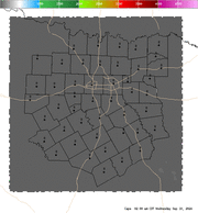 Thumbnail of an automatically generated image showing areas of convective available potential energy.