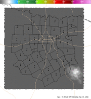 Thumbnail of an automatically generated image showing areas of convective available potential energy.