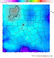 Thumbnail of an automatically generated image showing areas of storm relative helicity.