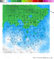 Thumbnail of an automatically generated image showing areas of 0-6km vertical shear.