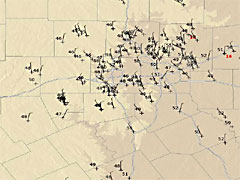 Texas Mesoscale Surface Observation Map