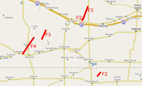 May 31, 1935 Tornado Tracks