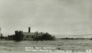 Water tank destroyed