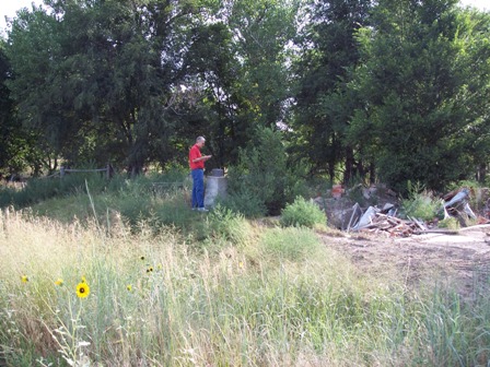 Marking location of Haigler High Water Mark