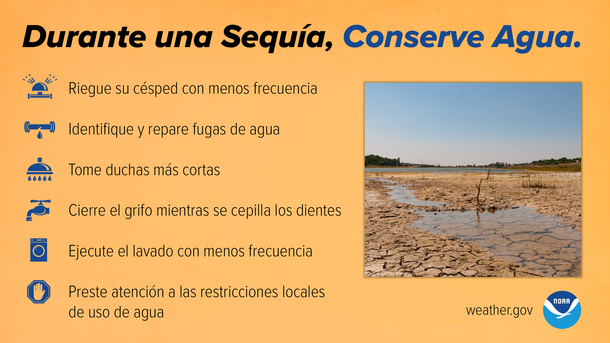 Durante una SequÃ­a, Conserve el Agua