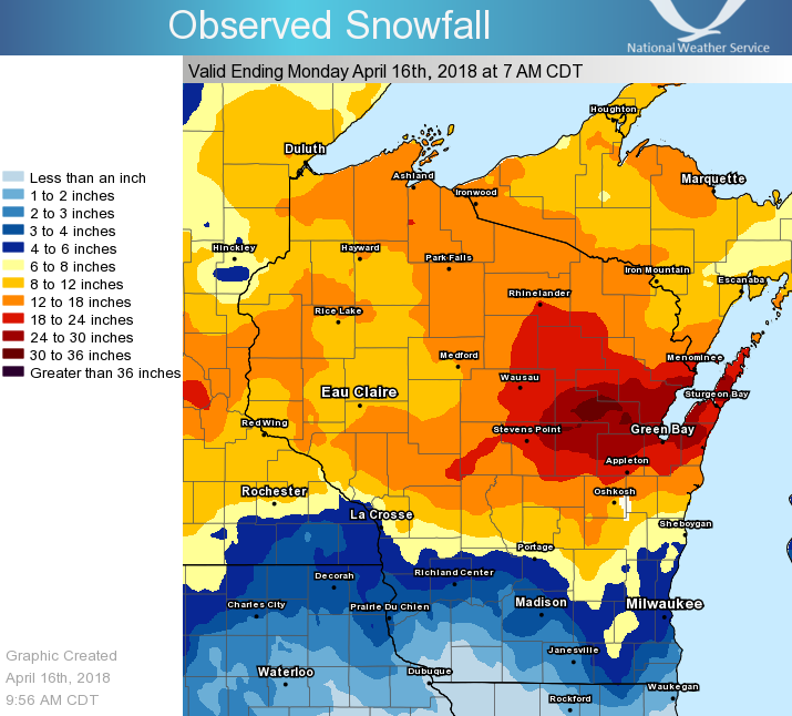 Snowfall map