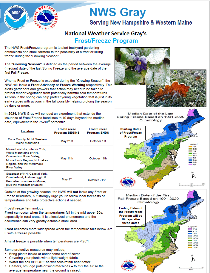 Frost Freeze Program Description