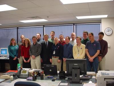 The staff poses with U.S. Rep. Cramer.