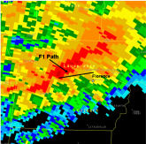 KGWX Base Reflectivity 0.5 deg at 623 AM CDT ~ 180K