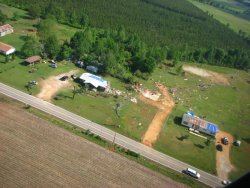 This tornado continued to produce sporadic damage after crossing the Tennessee River into Lauderdale County near Rogersville.