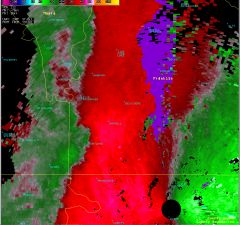 Hytop, AL Storm-Relative Velocity from 7:05 PM CDT