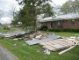 Roof damage at house near Pisgah