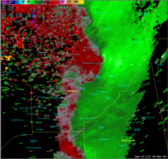 Hytop, AL Storm-Relative Velocity from 8:11 PM CDT