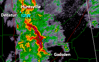 Radar imagery from Hytop, AL