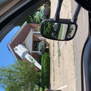 church steeple damaged from damaging winds associated with a severe thunderstorm