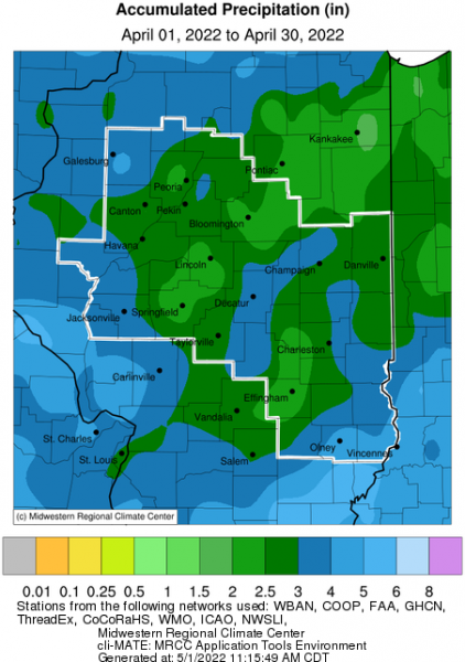 Feb 2022 Precipitation Central IL