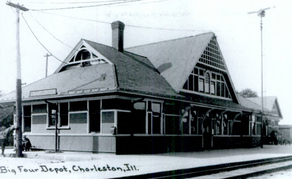 Charleston Big Four Railroad Depot before the storm