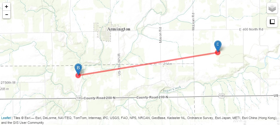 Armington track map