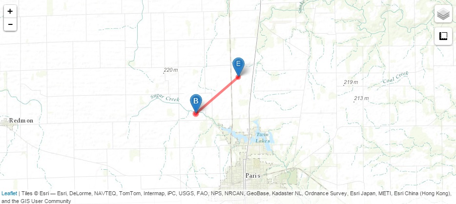 Track of 1st Paris tornado