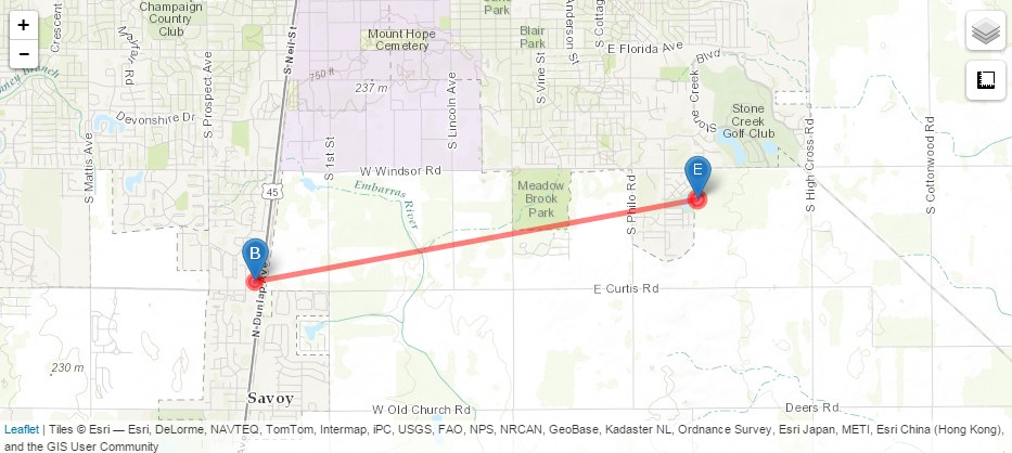 Urbana Track Map