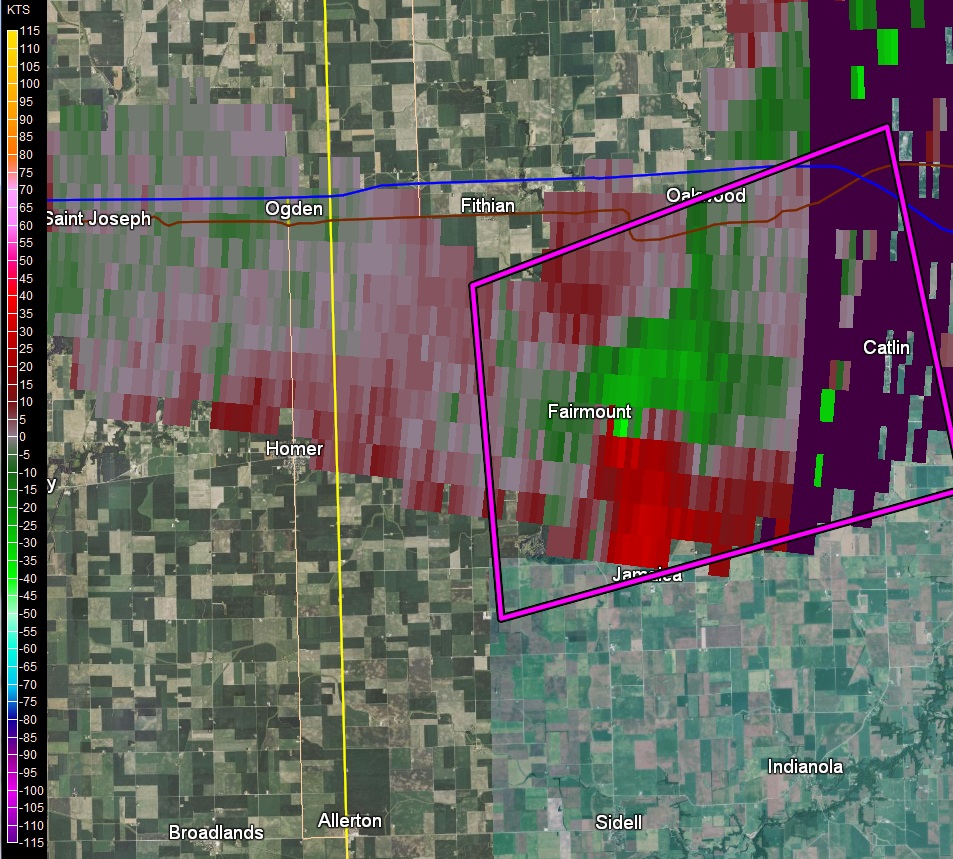 7:04 pm storm relative motion image from near Fairmount