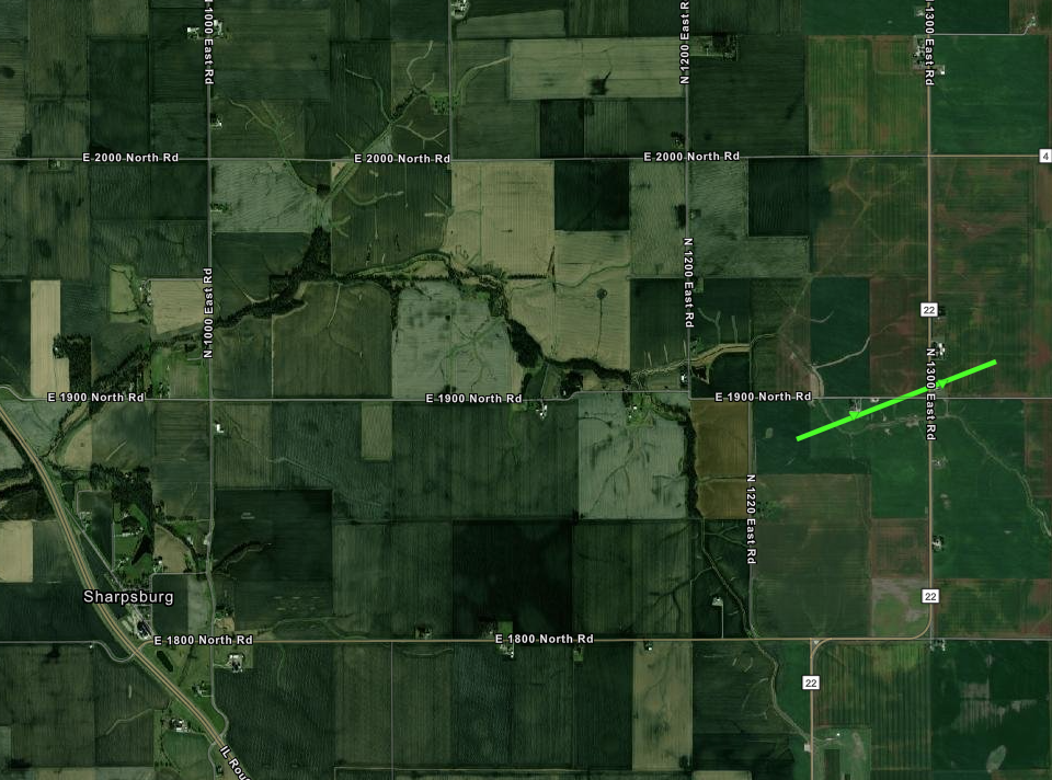 Sharpsburg tornado track