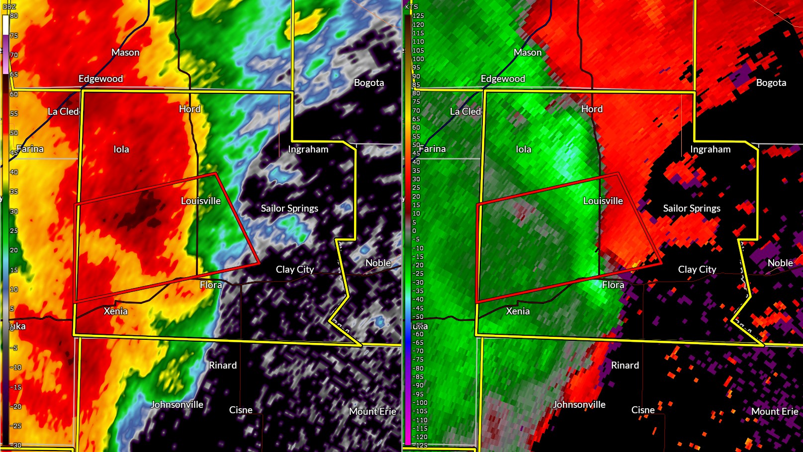 Radar Image from 7:45 pm CDT